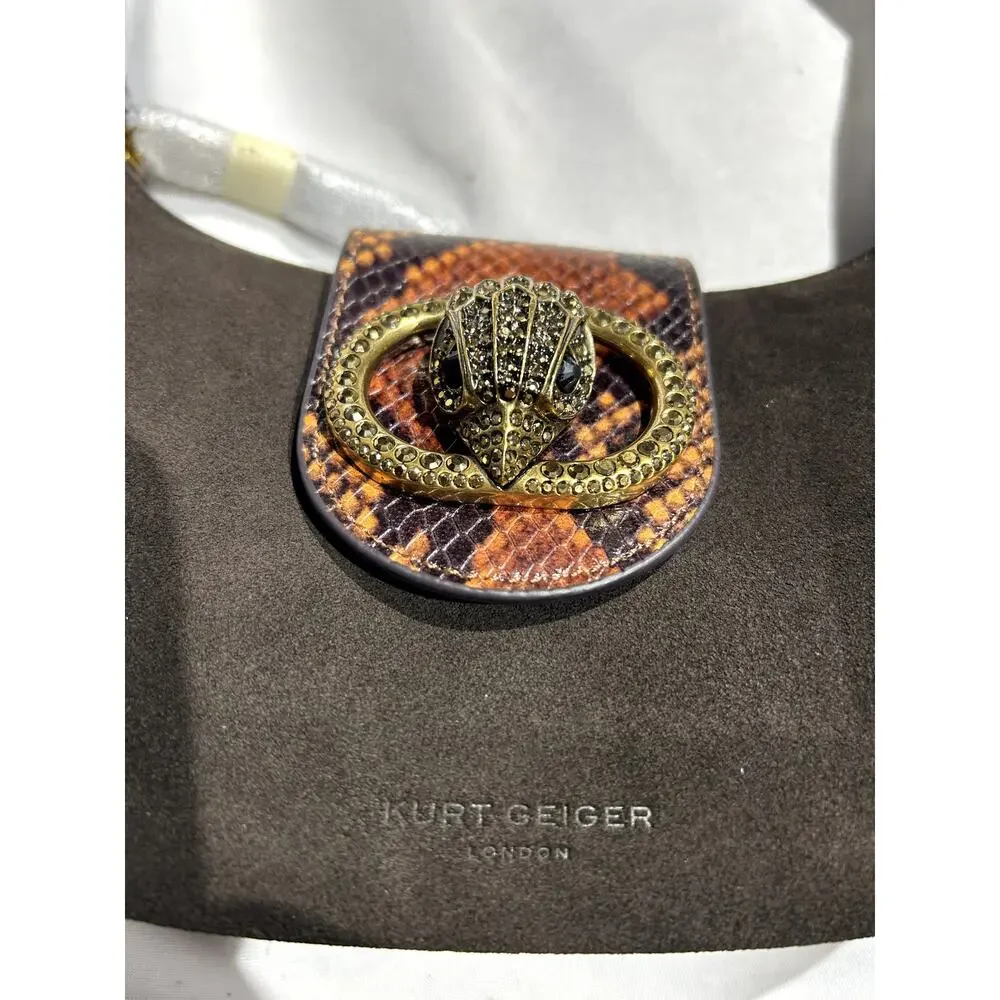 Kurt Geiger Chelsea Hobo Brown Suede Shoulder Bag NWT - Picture 3 of 11